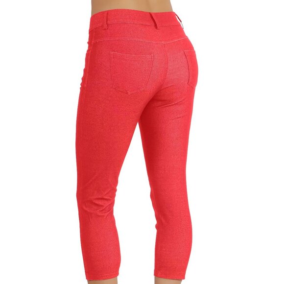 Jean Look Jeggings Slim Fit Pull Up Pants - Picture 4 of 4